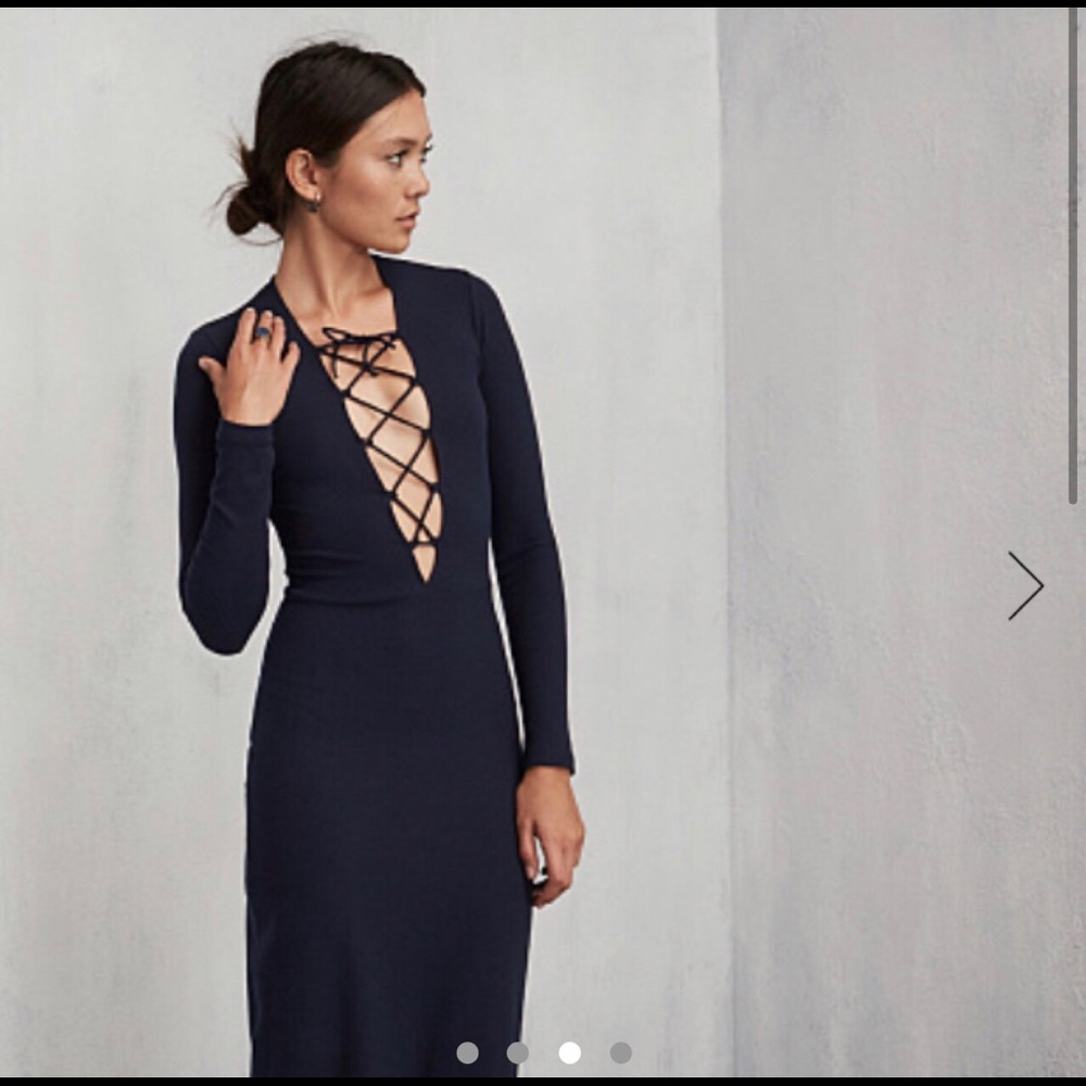Edison reformation lace up witchy bodycon dress